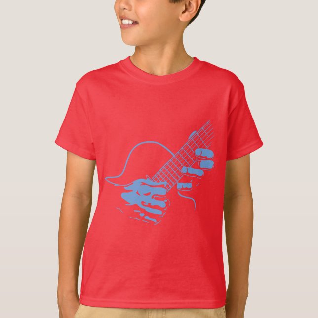 Guitar Hands II -blu T-Shirt (Front)