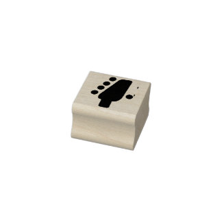Guitar head icon  rubber stamp