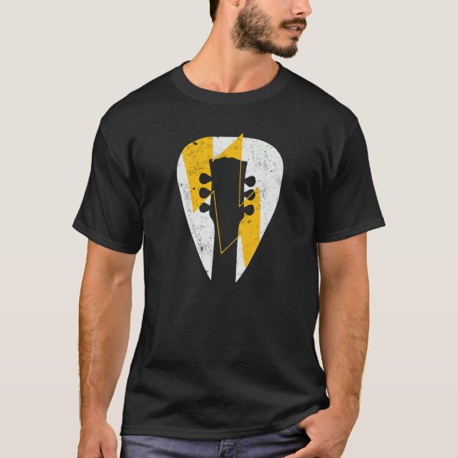 Guitar Headstock guitarist Thunderstorm strike Pla T-Shirt (Front)