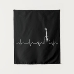 Guitar heart beat tapestry