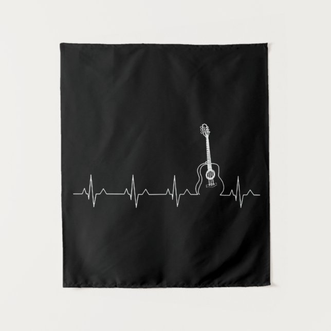 Guitar heart beat tapestry (Front)