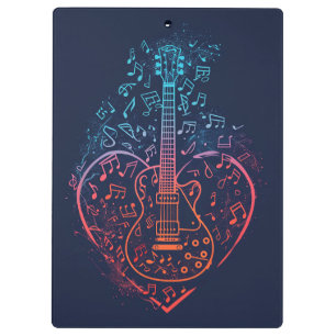 Guitar Heart Clipboard