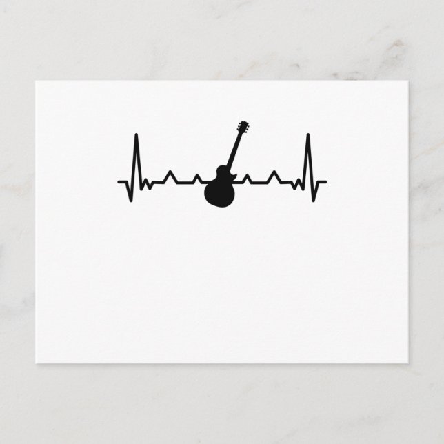 Guitar Heartbeat Music and Guitarist Gifts Postcard (Front)