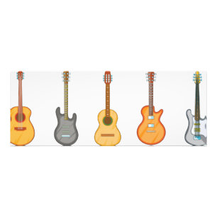Guitar icon set photo print