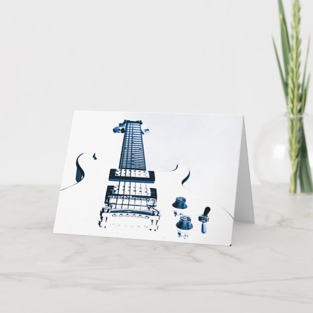 Guitar Image Greeting Cards (Front)