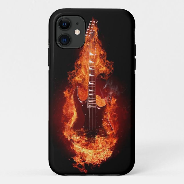 Guitar in Flames 2 iPhone 5 Case (Back)