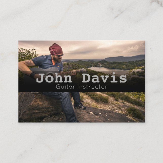 Guitar Instructor business card (Front)