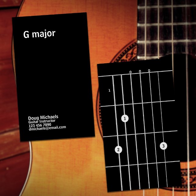 Guitar Instructor G Major Business Card (Creator Uploaded)