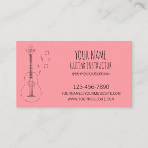 Guitar Instructor Guitarist Professional Musician Business Card