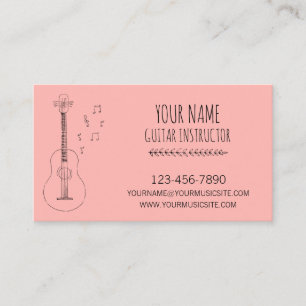 Guitar Instructor Guitarist Professional Musician Business Card