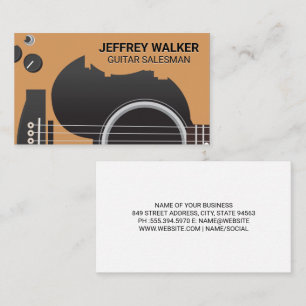 Guitar Instrument Background Business Card