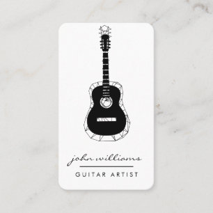 Guitar Instrument Music Teacher DJ Event Manager Business Card