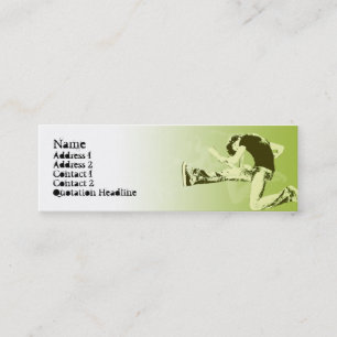 Guitar Jump  - Skinny Mini Business Card