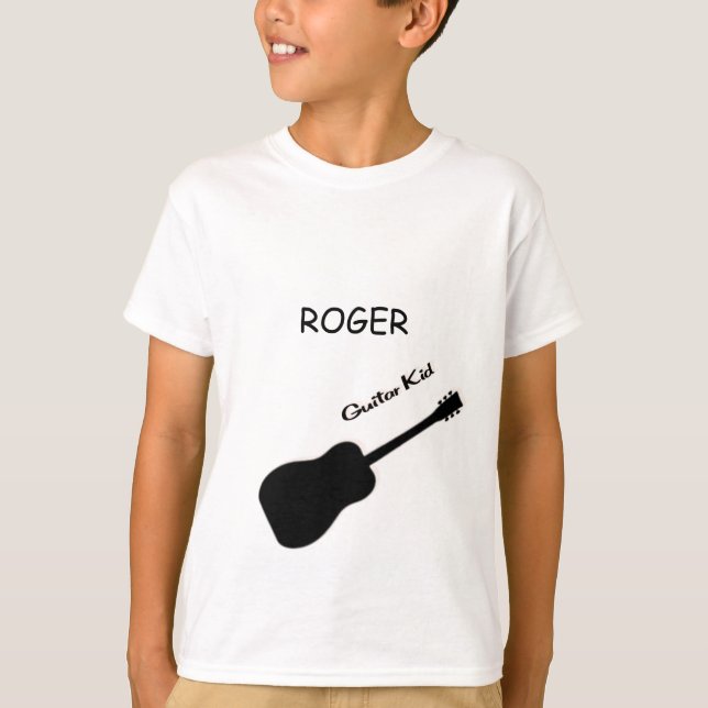 Guitar Kid Custom Name t shirts (Front)