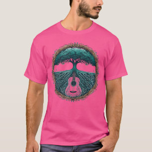 Guitar Lake Acoustic Guitar Tree By The Lake Guita T-Shirt