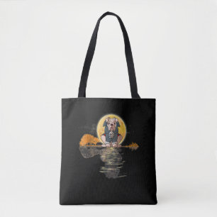 Guitar Lake Halloween Scary English Bulldog With Tote Bag