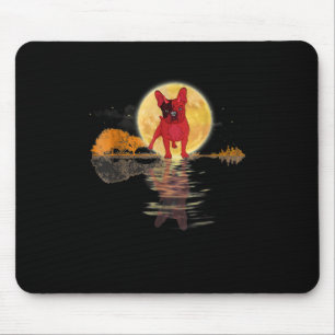 Guitar Lake Halloween Scary French Bulldog Moon Mouse Pad