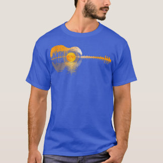 Guitar Lake Reflections Music And Guitar Lover Gui T-Shirt