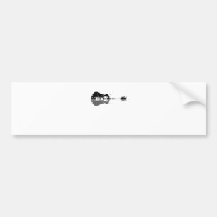 Guitar Lake Shadow Love Guitar Gift Music Lovers Bumper Sticker