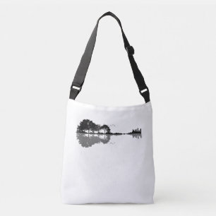 Guitar Lake Shadow Love Guitar Gift Music Lovers Crossbody Bag