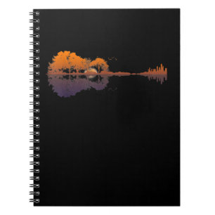 Guitar Lake Shadow Love Guitar Gift Music Lovers Notebook