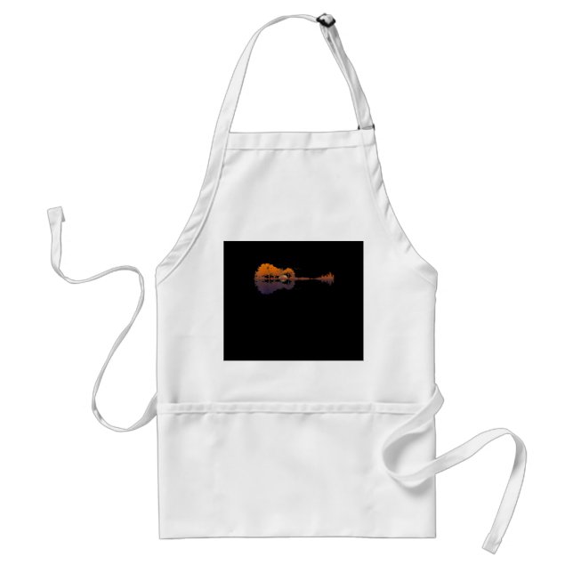 Guitar Lake Shadow Love Guitar Gift Music Lovers Standard Apron (Front)