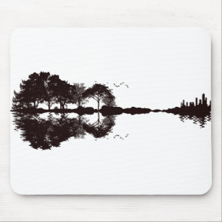 Guitar Landscape Illustration Mouse Pad