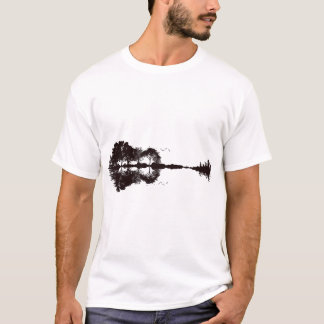Guitar Landscape Illustration T-Shirt