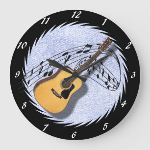GUITAR  LARGE CLOCK