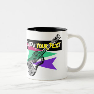 Guitar Legend Retro Illustration Customisable Mug