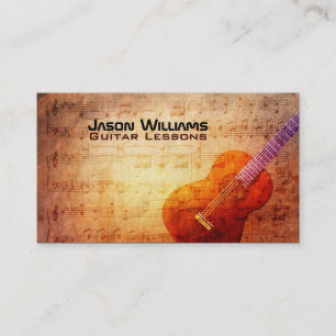 Guitar Lessons Business Cards