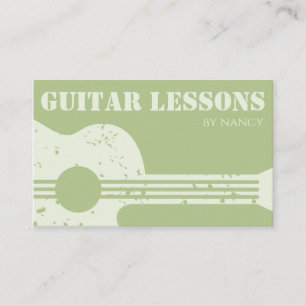 Guitar Lessons Guitar Teacher Business Card