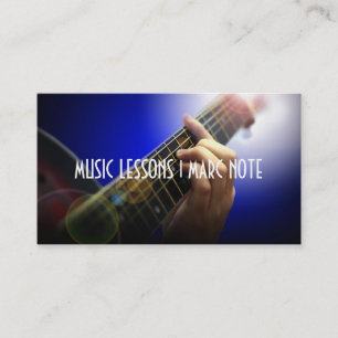 Guitar Lessons Music Instruments Instructor Business Card