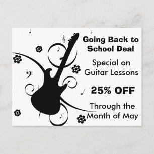 Guitar Lessons Sale Postcard