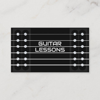 Guitar Lessons Teacher Music Guitarist Instructor Business Card