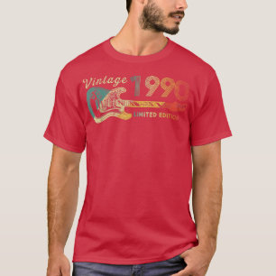 Guitar Lover 32 Year Old Gifts Vintage 1990 Limite T-Shirt