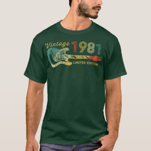 Guitar Lover 41 Year Old Gifts Vintage 1981 Limite T-Shirt