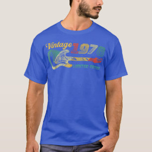 Guitar Lover 44 Year Old Vintage 1978 Limited Edit T-Shirt