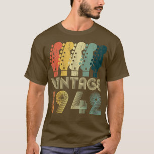 Guitar Lover 80 Year Old Gifts Vintage 1942 Limite T-Shirt