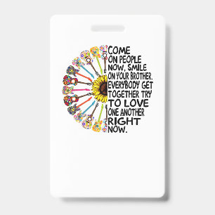 Guitar Lover Acoustic Floral Guitar Gift ID Badge