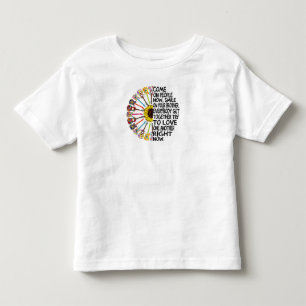 Guitar Lover Acoustic Floral Guitar Gift Toddler T-Shirt