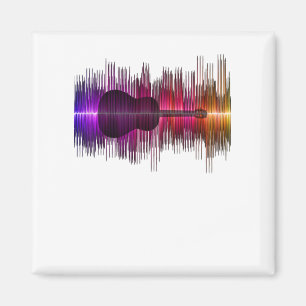 Guitar Lover Acoustic Guitar Heartbeat Gift Magnet