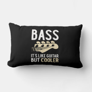 Guitar Lover   Bass It’s Like Guitar But Cooler Lumbar Cushion