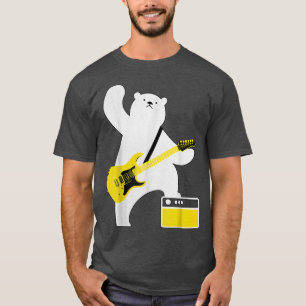 Guitar Lover Bear Playing Bass Guitar Guitarists M T-Shirt
