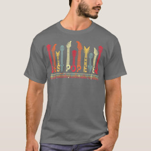 Guitar Lover Best Pop Ever Retro Music Fathers Day T-Shirt