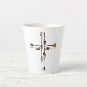 Guitar Lover Guitar Cross Gift Latte Mug