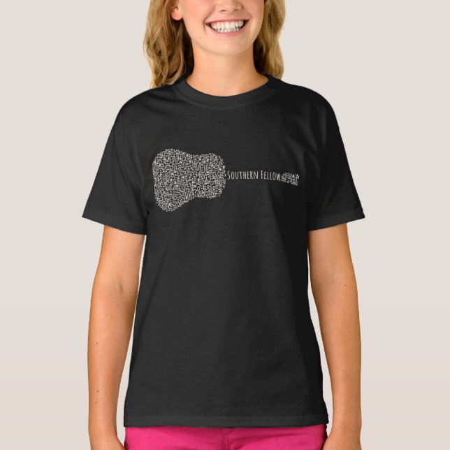 Guitar Lover | Guitar Notes Gift T-Shirt (Front)