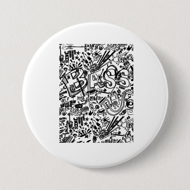 Guitar Lover | Guitar Pattern Gift 7.5 Cm Round Badge (Front)