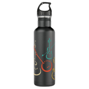 Guitar Lover Guitarist Retro bluegrass mandolin gu 710 Ml Water Bottle