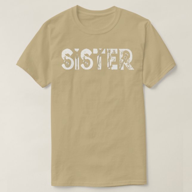 Guitar Lover Guitarist Sister Funny Music Mothers  T-Shirt (Design Front)